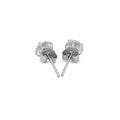 14k White Gold Stud Earrings with White Hue Faceted Cubic Zirconia(5mm) by Avera Group