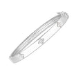 14k White Gold Trilogy Diamond Bangle by Avera Group