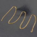 14k Two Tone Gold Pave Curb Chain (3.20 mm) by Avera Group