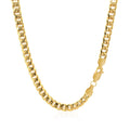 14k Yellow Gold Miami Cuban Semi Solid Chain (4.50 mm) by Avera Group