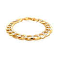12.18 mm 14k Two Tone Gold Pave Curb Bracelet by Avera Group