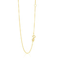 14k Yellow Gold Adjustable Box Chain (0.60 mm) by Avera Group