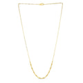 14k Yellow Gold Bead Paperclip Necklace by Avera Group