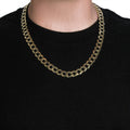 Solid Curb Chain in 14k Yellow Gold (12.18 mm) by Avera Group