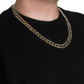 Solid Curb Chain in 14k Yellow Gold (12.18 mm) by Avera Group