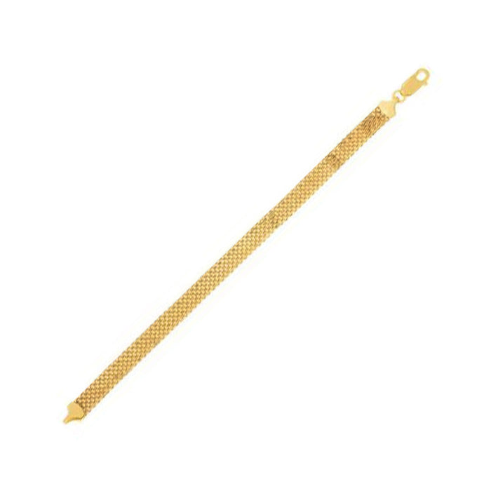14k Yellow Gold Bismark Bracelet (7.00 mm) by Avera Group