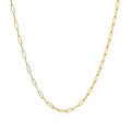 14K Yellow Gold Fine Paperclip Chain (1.50 mm) by Avera Group