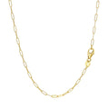 14K Yellow Gold Fine Paperclip Chain (1.50 mm) by Avera Group