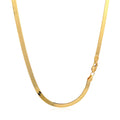 Imperial Herringbone Chain in 10k Yellow Gold (3.80 mm) by Avera Group