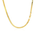 Imperial Herringbone Chain in 10k Yellow Gold (2.8 mm) by Avera Group