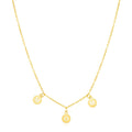 14k Yellow Gold Mom Necklace with Circle Drops by Avera Group