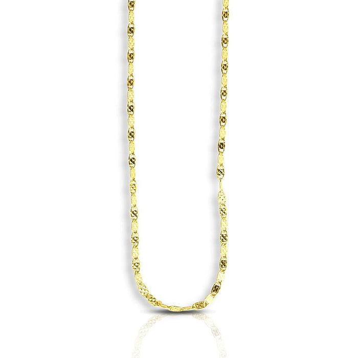 14k Yellow Gold Sparkle Valentino Chain (1.70 mm) by Avera Group