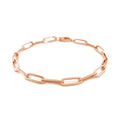 14K Rose Gold Bold Paperclip Chain Bracelet by Avera Group