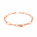 14K Rose Gold Bold Paperclip Chain Bracelet by Avera Group