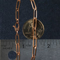 14K Rose Gold Bold Paperclip Chain Bracelet by Avera Group