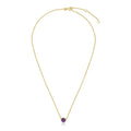 14k Yellow Gold 17 inch Necklace with Round Amethyst by Avera Group