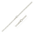 Sterling Silver Rhodium Plated Paperclip Chain (2.5 mm) by Avera Group