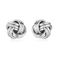 Sterling Silver Polished Love Knot Earrings by Avera Group