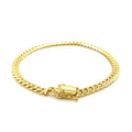 10k Yellow Gold Classic Miami Cuban Solid Bracelet (4.90 mm) by Avera Group