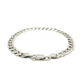 Rhodium Plated Sterling Silver Curb Style Bracelet (7.20 mm) by Avera Group