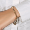 14k Yellow Gold Polished Oval Link Bracelet by Avera Group