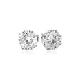 14k White Gold Round CZ Stud Earrings(8mm) by Avera Group