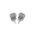 14k White Gold Round CZ Stud Earrings(8mm) by Avera Group