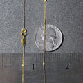 Bead Links Pendant Chain in 14k Yellow Gold (1.50 mm) by Avera Group