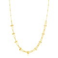 14k Yellow Gold Beaded U Link Chain Necklace by Avera Group
