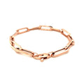 14K Rose Gold Extra Wide Paperclip Chain Bracelet by Bids.com