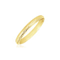 14k Yellow Gold Textured Comfort Fit Wedding Band by Avera Group