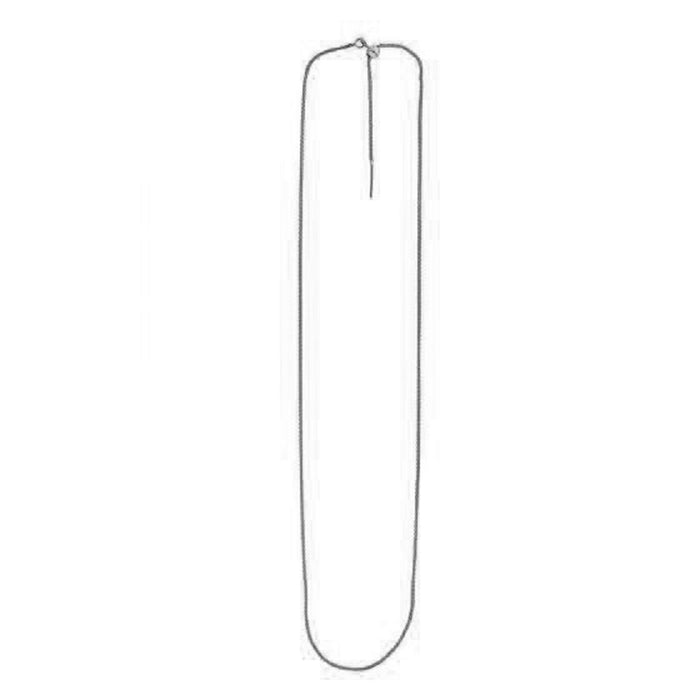 Endless Adjustable Wheat Chain in 14k White Gold (1.10 mm) by Avera Group