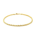 10k Yellow Gold Solid Diamond Cut Rope Bracelet (2.50 mm) by Avera Group