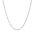 18K White Gold Fine Paperclip Chain (1.50 mm) by Avera Group