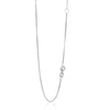 14k White Gold Adjustable Box Chain (0.80 mm)