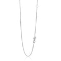 14k White Gold Adjustable Box Chain (0.80 mm) by Avera Group