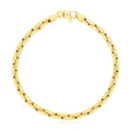 14k Yellow Gold High Polish Compressed Cable Link Bracelet by Avera Group