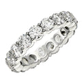 Round Cut Lab Grown Diamond Eternity Ring in 14k White Gold (3 cttw FG/VS2) by Avera Group