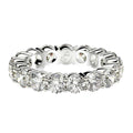 Round Cut Lab Grown Diamond Eternity Ring in 14k White Gold (3 cttw FG/VS2) by Avera Group