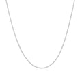 14k White Gold Oval Cable Link Chain (0.97 mm) by Avera Group