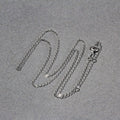 Double Extendable Piatto Chain in 14k White Gold (1.30 mm) by Avera Group