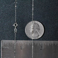 Double Extendable Piatto Chain in 14k White Gold (1.30 mm) by Avera Group