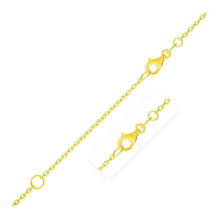 Extendable Cable Chain in 14k Yellow Gold (1.20 mm) by Avera Group