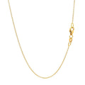 Double Extendable Cable Chain in 14k Yellow Gold (1.00 mm) by Avera Group