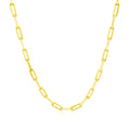 14K Yellow Gold Paperclip Chain (2.50 mm) by Avera Group