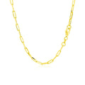 14K Yellow Gold Paperclip Chain (2.50 mm) by Avera Group