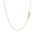 18k Yellow Gold Diamond Cut Cable Link Chain 0.8mm by Avera Group