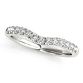 14k White Gold Diamond Curved Design Wedding Band (1/4 cttw) by Bids.com