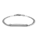 14k White Gold Curb Link Chain Polished Children's ID Bracelet by Bids.com