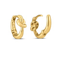 14k Yellow Gold Love knot Hoops by Avera Group